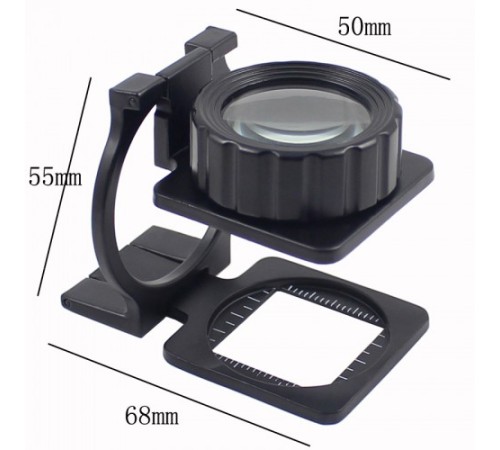 Nikula-Tekstilciler Için  Kumaş Kontrolü Büyüteç,katlanan, Metal 15x Büyütme