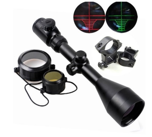 3-9x56eg Yüksek Kaliteli çıft ışık Kırmızı,yeşil Kaynaklı Avcılık Süfer Tüfek Dürbün(b)