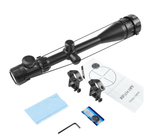 Yüksek Kaliteli 6-24x50 Aoeg Tüfek Dürbünü çift Işık Kırmızı Yeşil Kaynaklı Zoomlu (b)