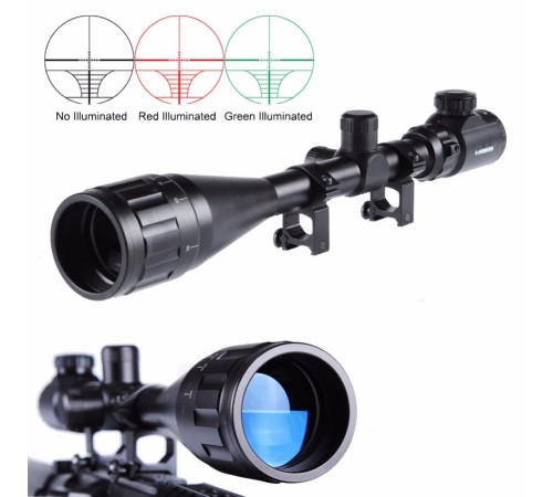 Tr-nikula 4-16x50 Aoeg Zoomlu Tüfek Dürbünü çift Işıklı Kırmızı,yeşil Kaynaklı Avcılık Dürbün