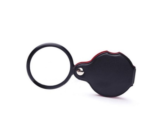 Nikula-5x 60mm Cam Optik Lens,katlabilir,deri Kaplamalı Cep Büyüteç-xx1051