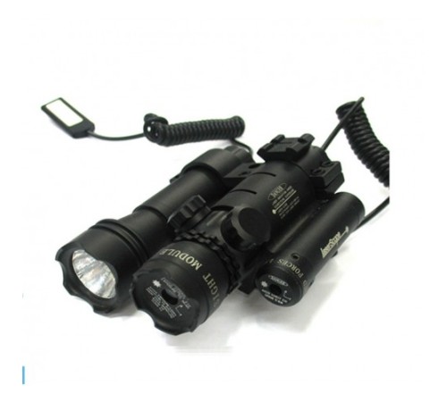 Nikula-Flaş Işıklı Yeşil Tüfek Lazeri,fenerli  Kablodan Kontrol